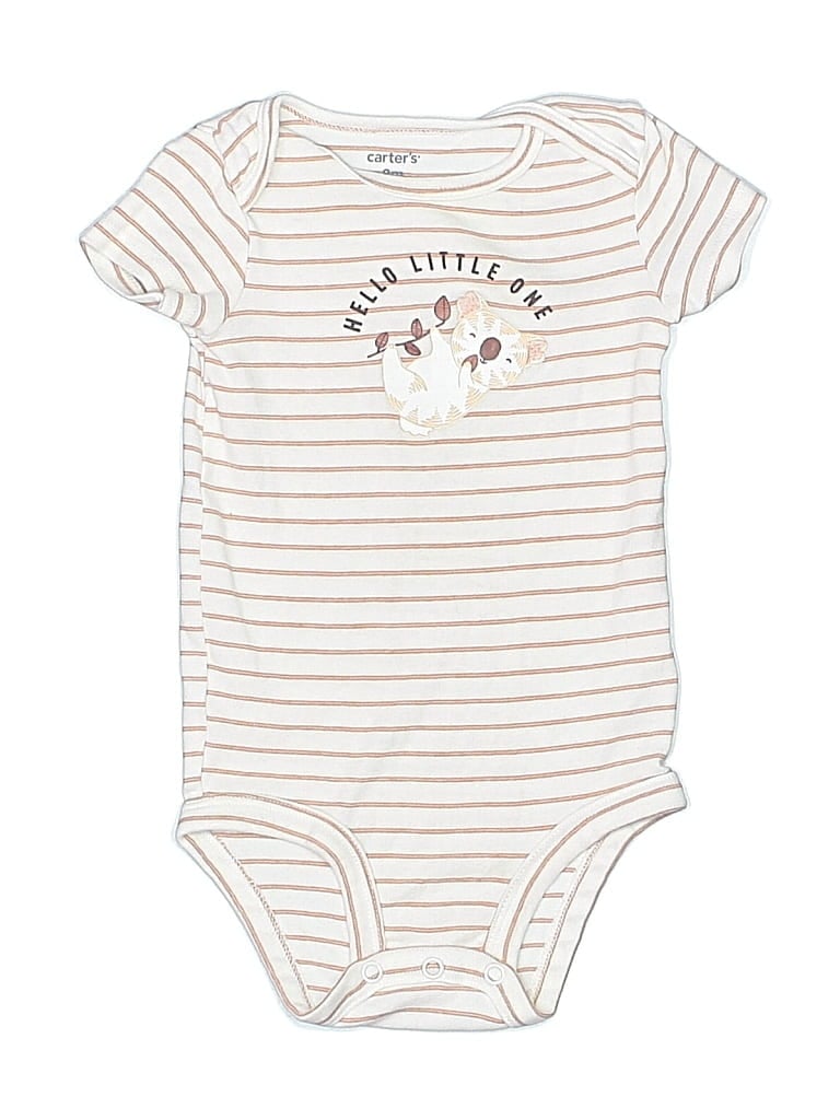 Click to view more detailed imagery on our partner's website Pre-owned Carter's Babies' Short Sleeve Onesie In White