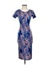 Aqua Graphic Blue Cocktail Dress Size S - photo 1