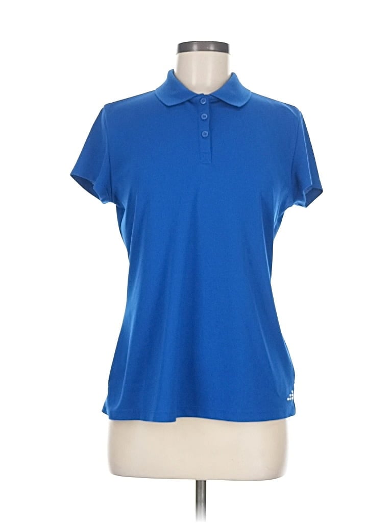 Pre-owned Bcg Short Sleeve Top Blue Collared Neckline Tops