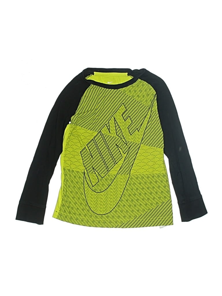 Click to view more detailed imagery on our partner's website Pre-owned Nike Kids' 3/4 Sleeve T-shirt In Green