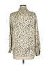 Zara Animal Print Ivory Long Sleeve Blouse Size M - photo 2