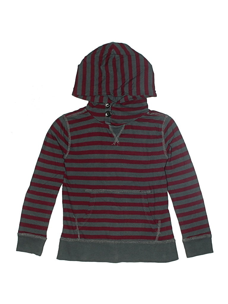 Pre-owned Crewcuts Kids' Pullover Hoodie In Burgundy