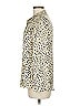 Zara Animal Print Ivory Long Sleeve Blouse Size M - photo 5