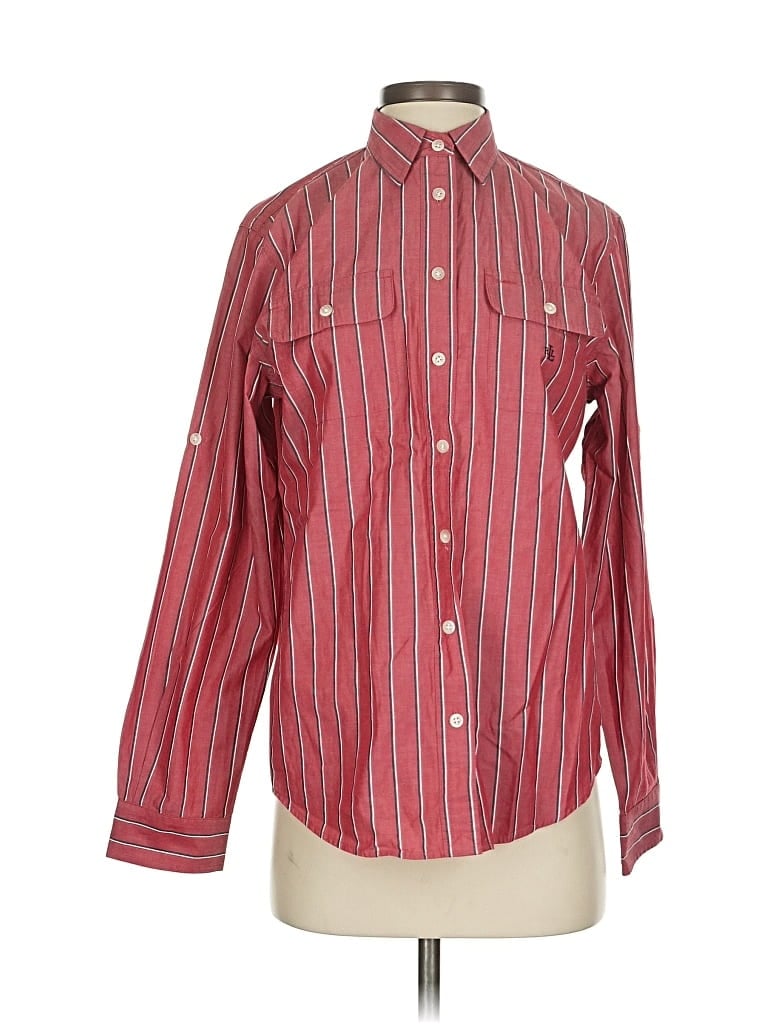 Click to view more detailed imagery on our partner's website Pre-owned Polo Ralph Lauren Long Sleeve Button Down Shirt In Red