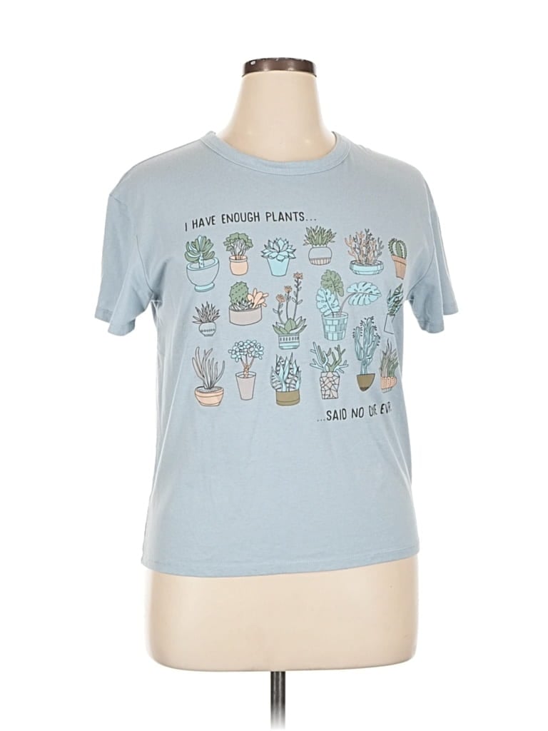 Pre-owned Zoe+liv Short Sleeve T-shirt In Blue