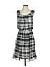 AGB 100% Polyester Plaid Gray Casual Dress Size S - photo 1
