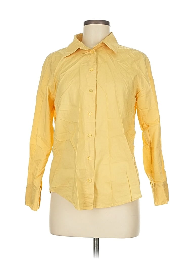 Pre-owned Banana Republic Factory Store Long Sleeve Button Down Shirt In Yellow