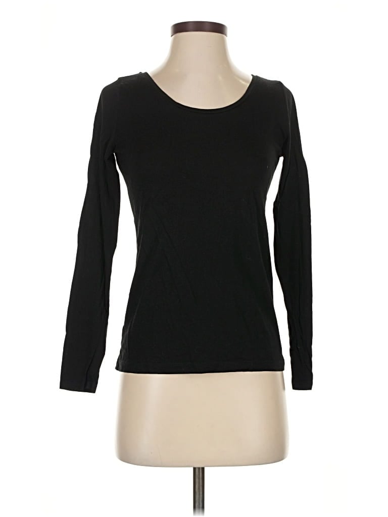 Pre-owned Ann Taylor Loft Long Sleeve T-shirt In Black