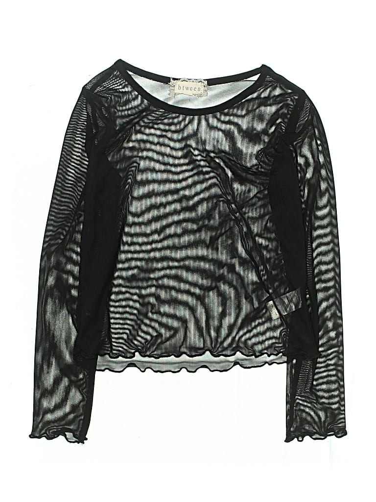 Pre-owned Btween Kids' Long Sleeve T-shirt In Black