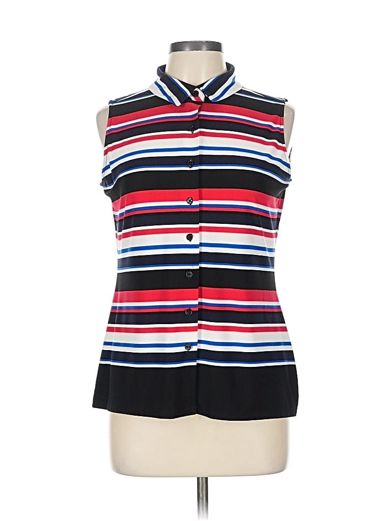 Pre-owned Tommy Hilfiger Sleeveless Blouse In Blue