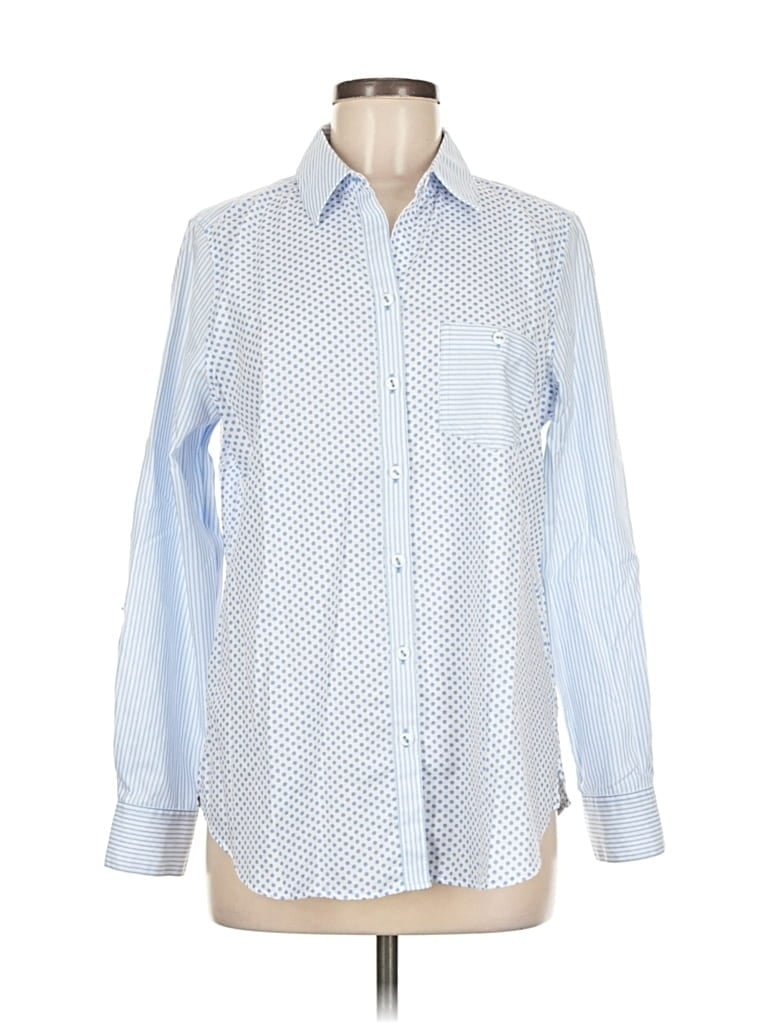 Click to view more detailed imagery on our partner's website Pre-owned Foxcroft Long Sleeve Button Down Shirt In Blue