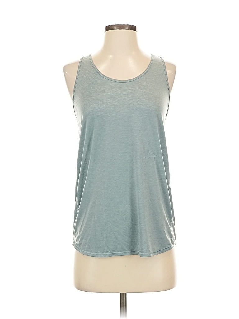 Pre-owned Lululemon Athletica Tank Top Blue Halter Neckline Tops