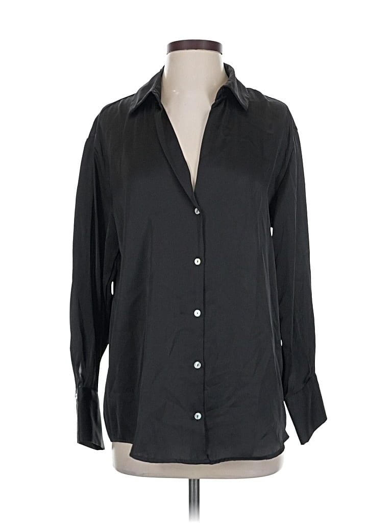 Click to view more detailed imagery on our partner's website Pre-owned Zara Long Sleeve Button Down Shirt In Black