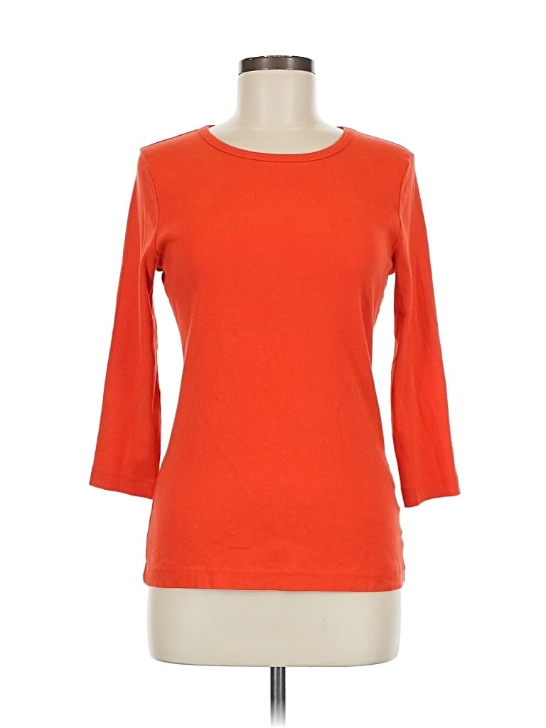 Pre-owned Jones New York Sport 3/4 Sleeve T-shirt In Orange