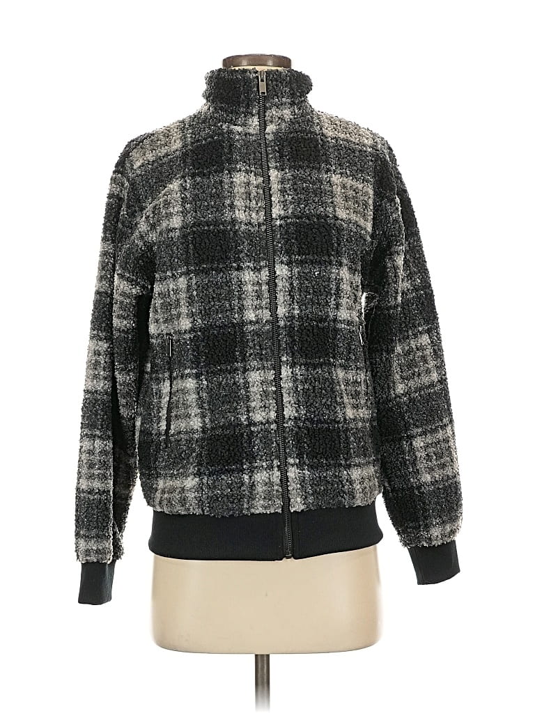 Pre-owned Assorted Brands Fleece Jacket In Gray