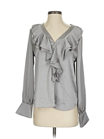 White House Black Market Long Sleeve Blouse (view 1)