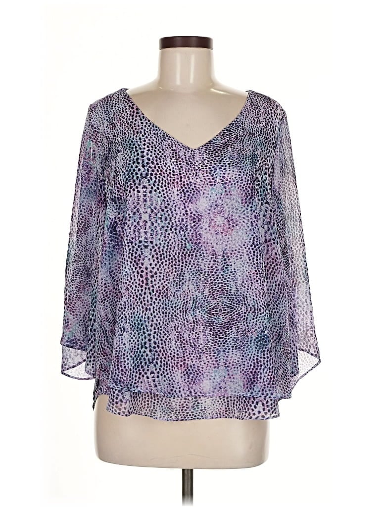 JENNIFER LOPEZ Pre-owned 3/4 Sleeve Blouse In Purple