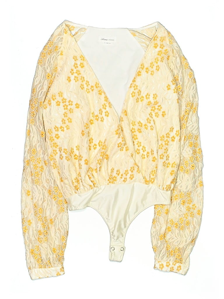 Pre-owned Lovers & Friends Bodysuit In Yellow