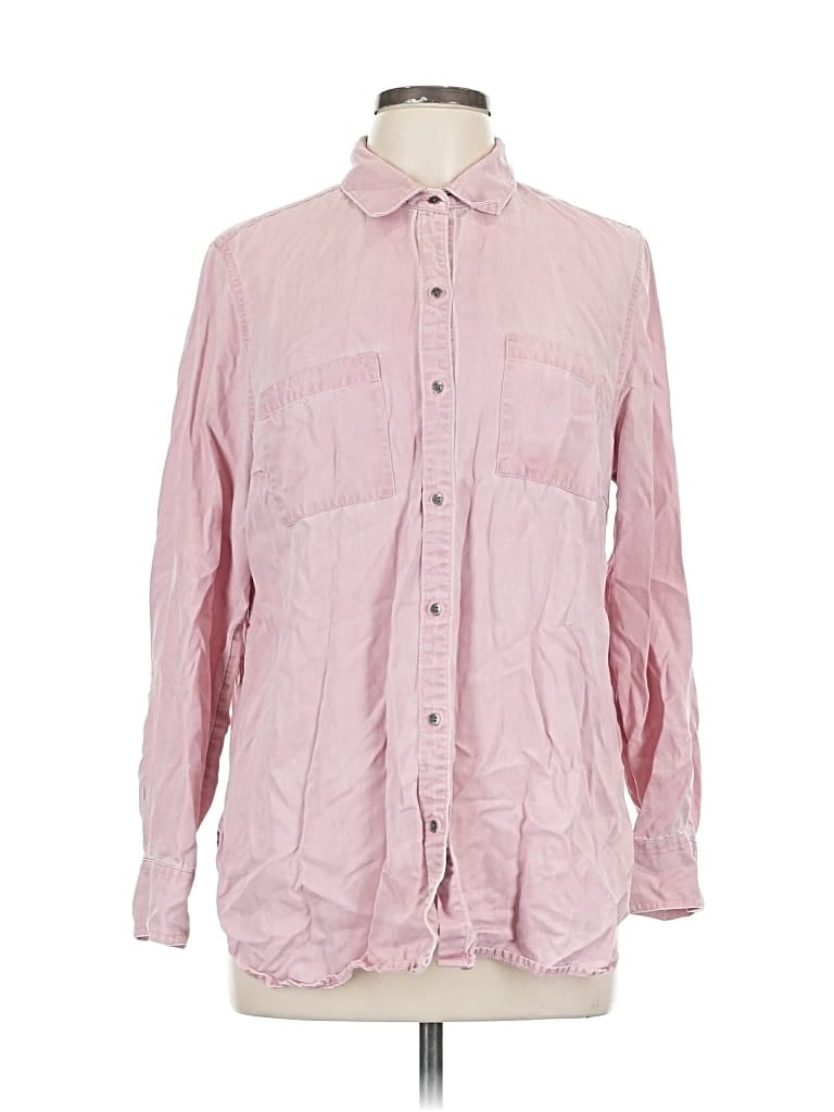 OLD NAVY Pre-owned Long Sleeve Button Down Shirt In Pink