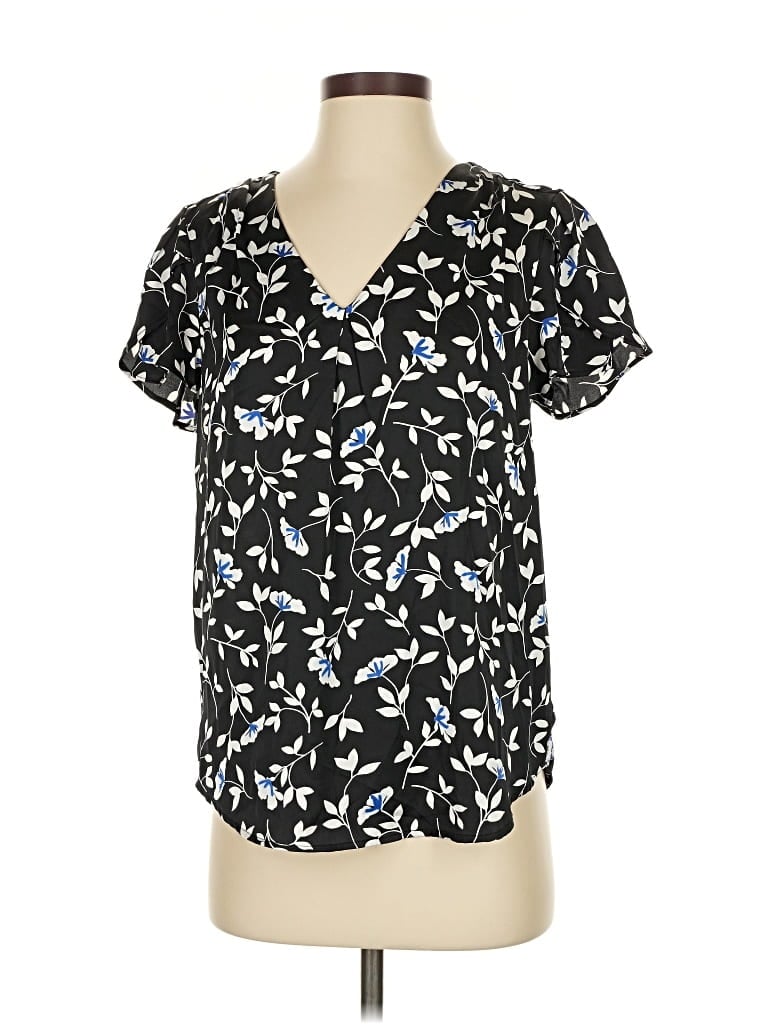 Click to view more detailed imagery on our partner's website Pre-owned Tahari By Asl Short Sleeve Blouse In Black
