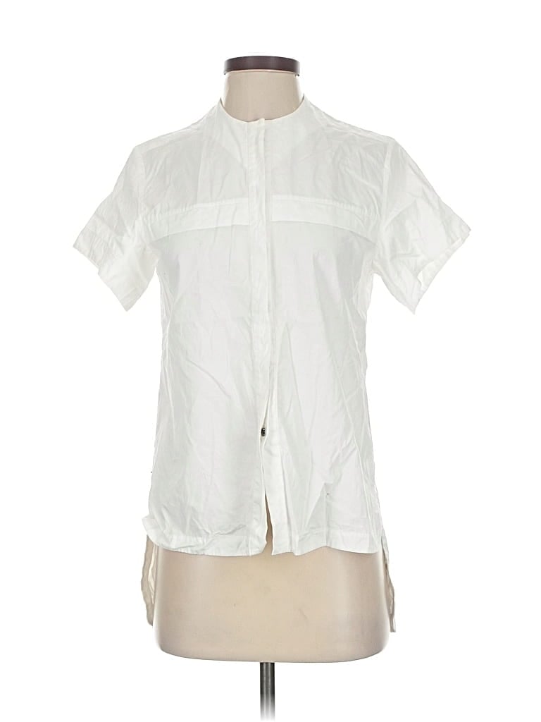 Pre-owned Ellery Short Sleeve Blouse In White