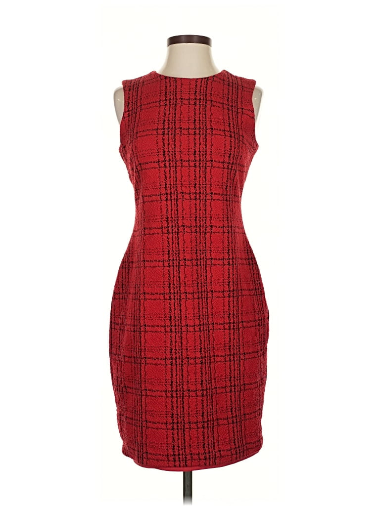 Pre-owned Calvin Klein Cocktail Dress In Red