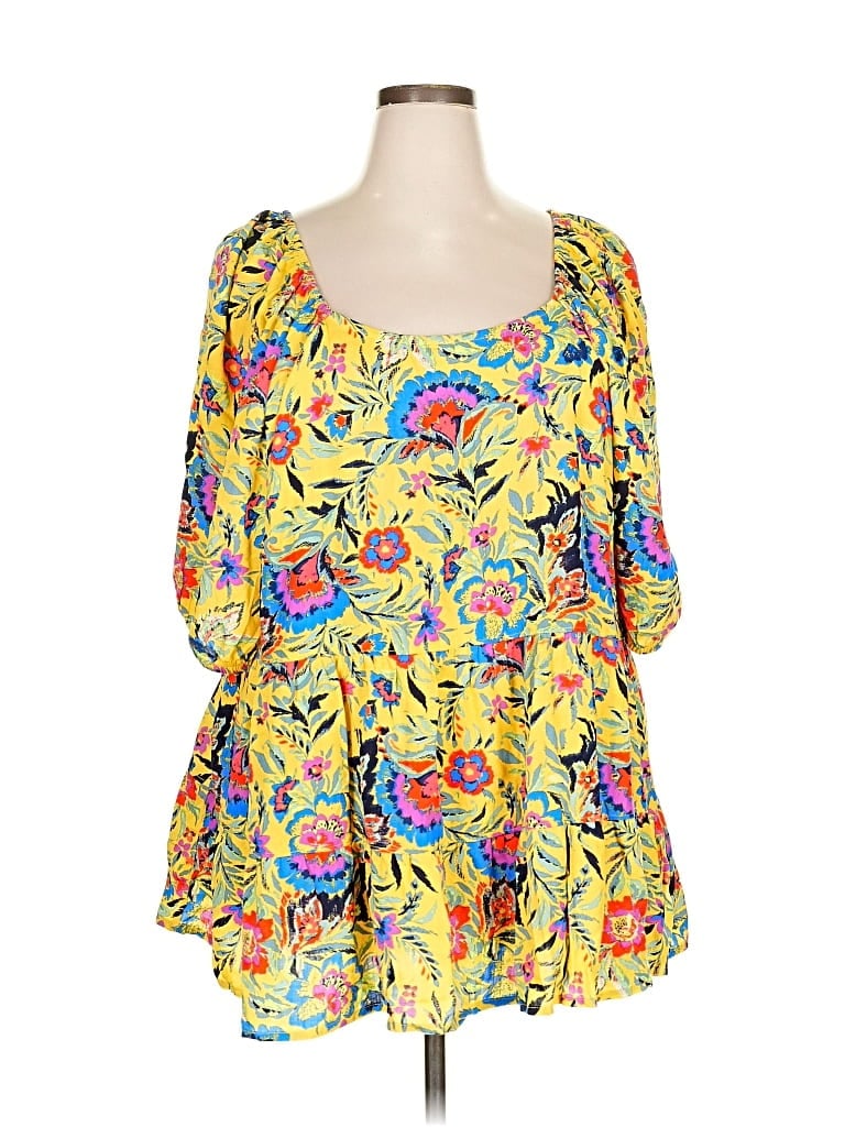 Pre-owned Terra & Sky Casual Dress In Yellow