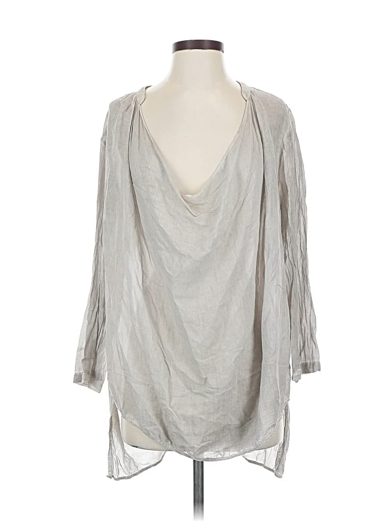 Click to view more detailed imagery on our partner's website Pre-owned Free People 3/4 Sleeve Blouse In Gray