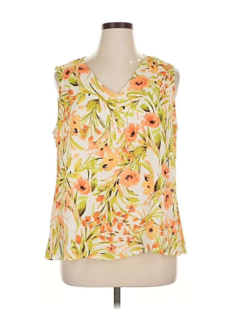 Pre-owned Kasper Sleeveless T-shirt In Yellow