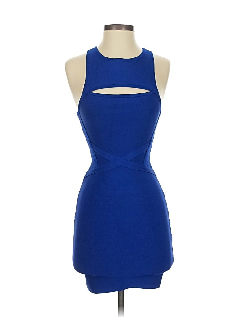 Pre-owned Bebe Cocktail Dress In Blue