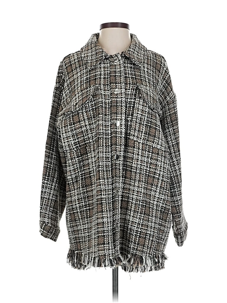 Pre-owned Forever 21 Coat In Gray