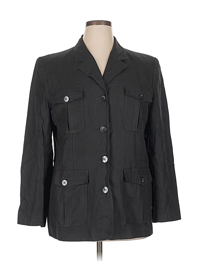 Pre-owned Talbots Blazer Jacket In Gray