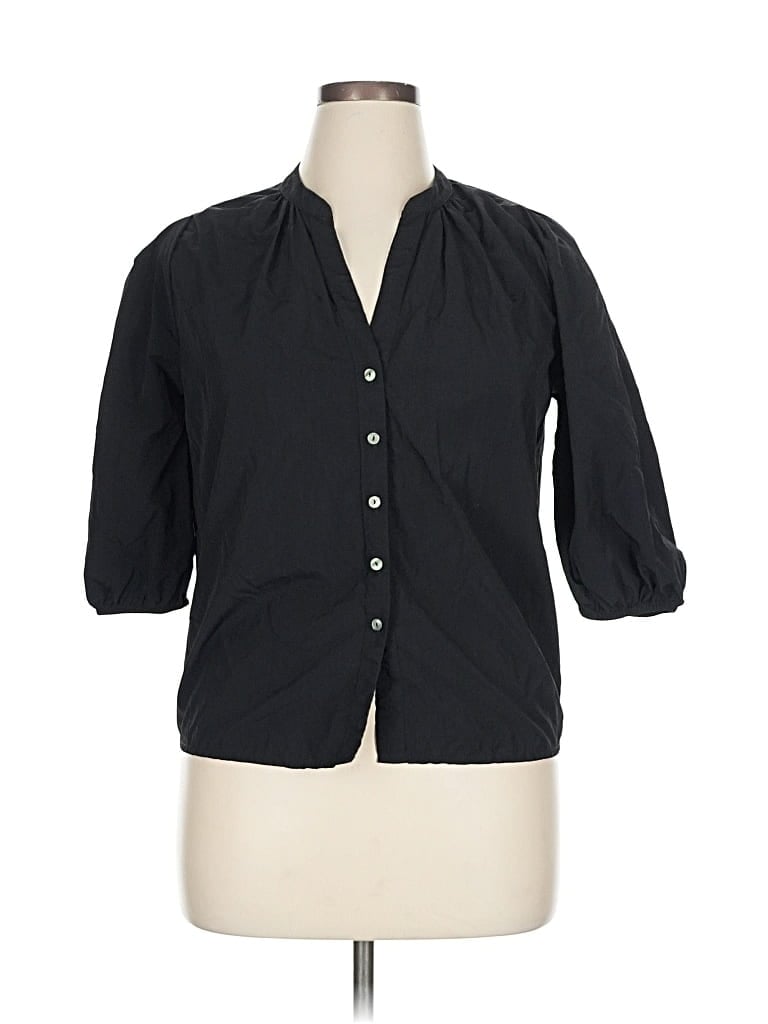 Click to view more detailed imagery on our partner's website Pre-owned Next 3/4 Sleeve Button Down Shirt In Black