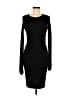 Pinko 100% Polyamide Solid Black Cocktail Dress Size 6 - photo 1