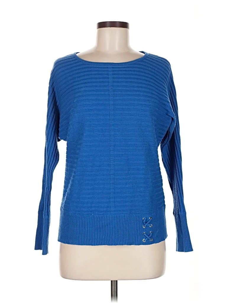 Pre-owned New York And Company Pullover Sweater In Blue