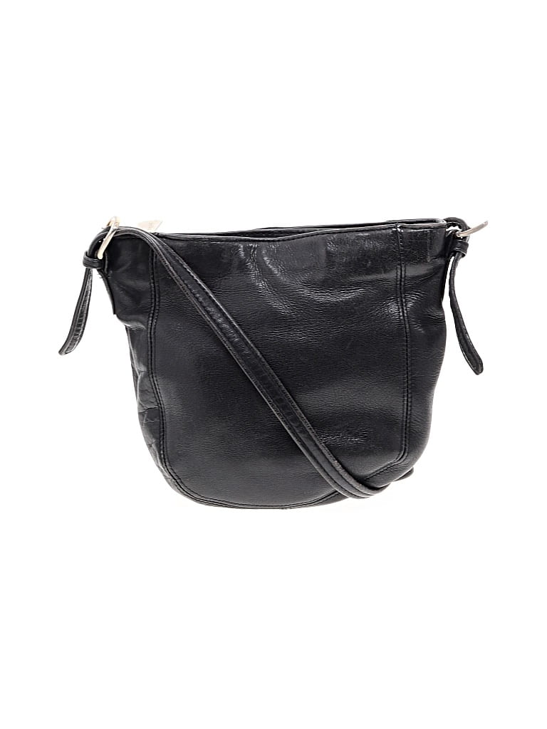 Pre-owned Tignanello Leather Crossbody Bag In Black