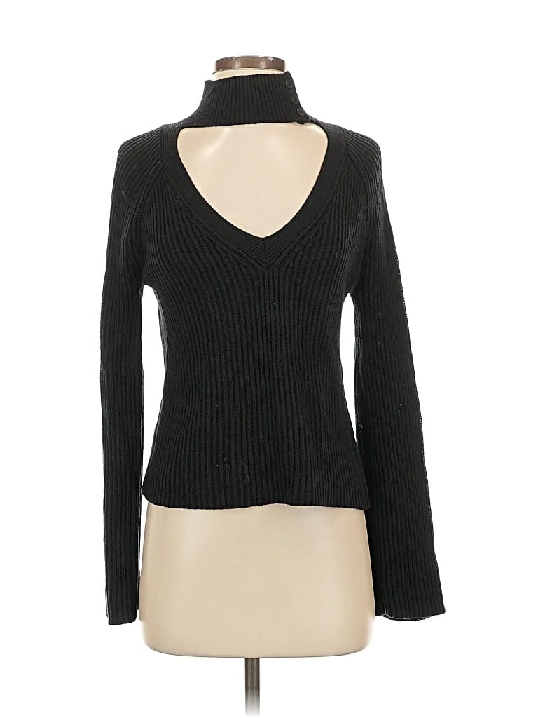 Pre-owned Intermix Turtleneck Sweater In Black