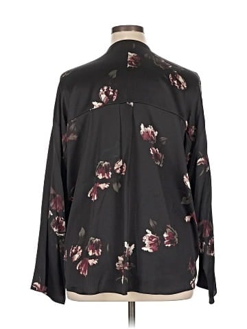 Vince. Long Sleeve Silk Top (view 2)