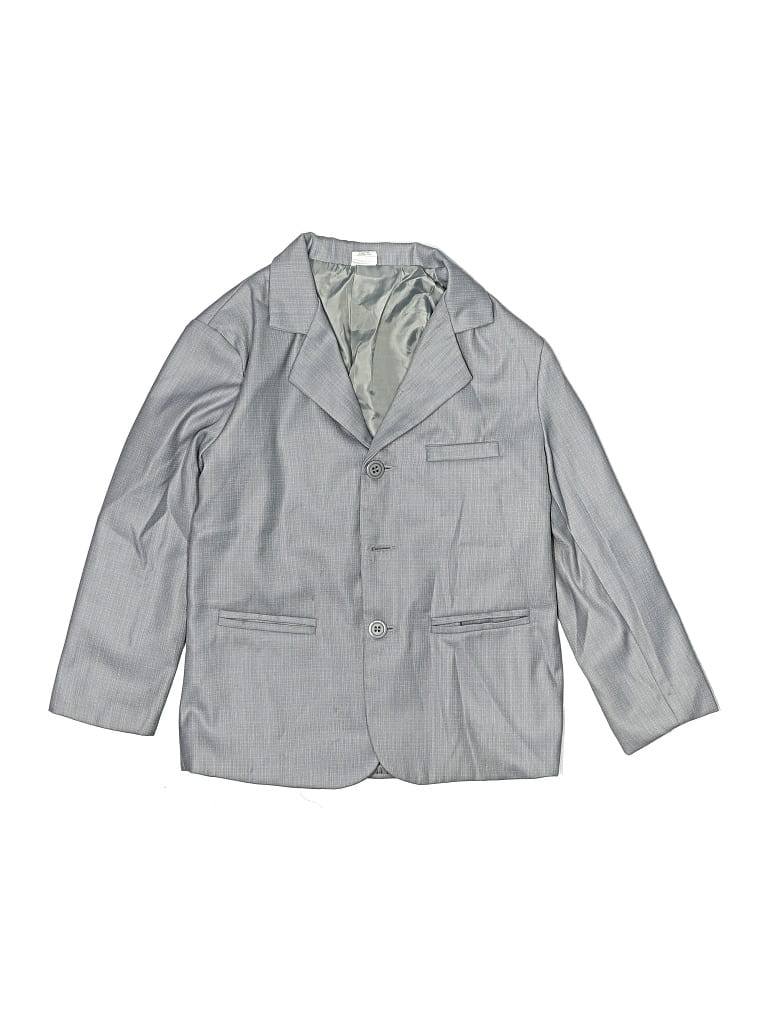 Pre-owned Unbranded Kids' Blazer Jacket In Gray