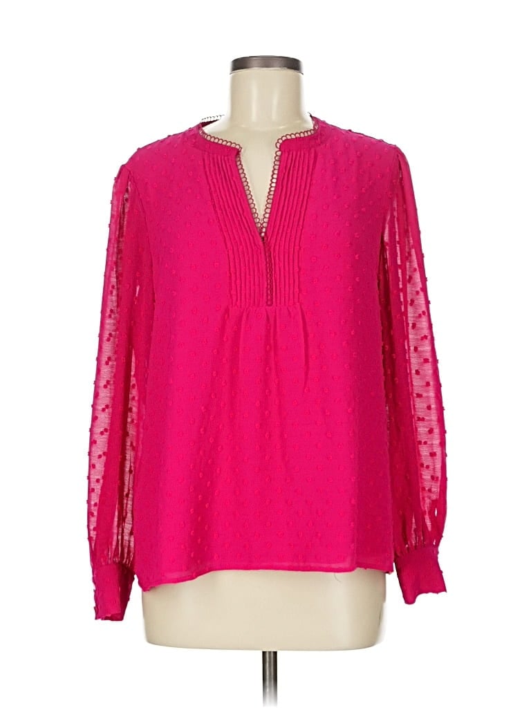 Cece Long Sleeve Blouse In Pink