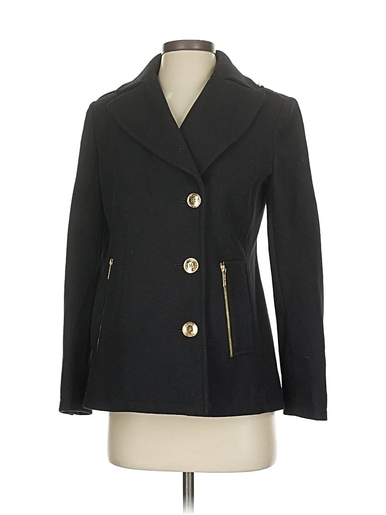 Pre-owned Michael Michael Kors Wool Blazer Jacket In Black