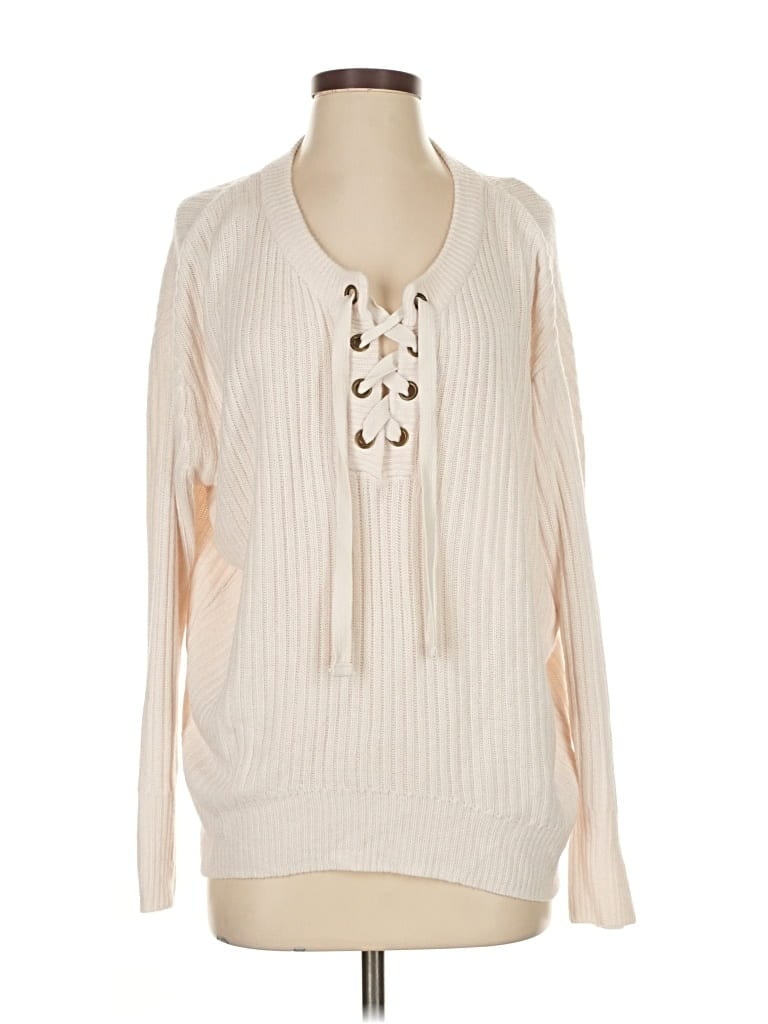 Pre-owned Vintage Havana Pullover Sweater In White