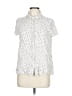 Max Studio 100% Rayon Polka Dots White Short Sleeve Blouse Size L - photo 1