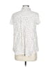 Max Studio 100% Rayon Polka Dots White Short Sleeve Blouse Size L - photo 2