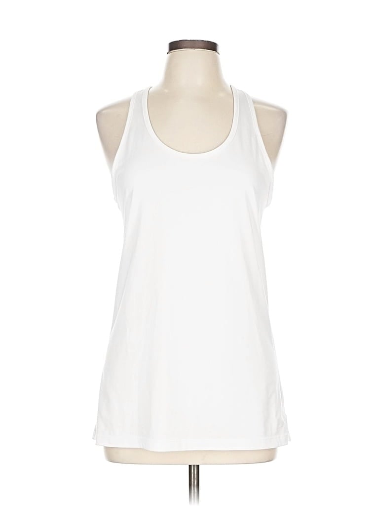 Pre-owned Nike Tank Top White Halter Neckline Tops