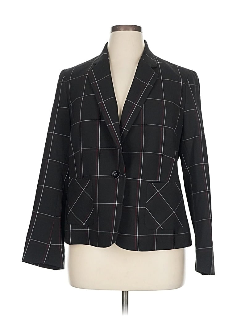 Pre-owned Kasper Blazer Jacket In Black