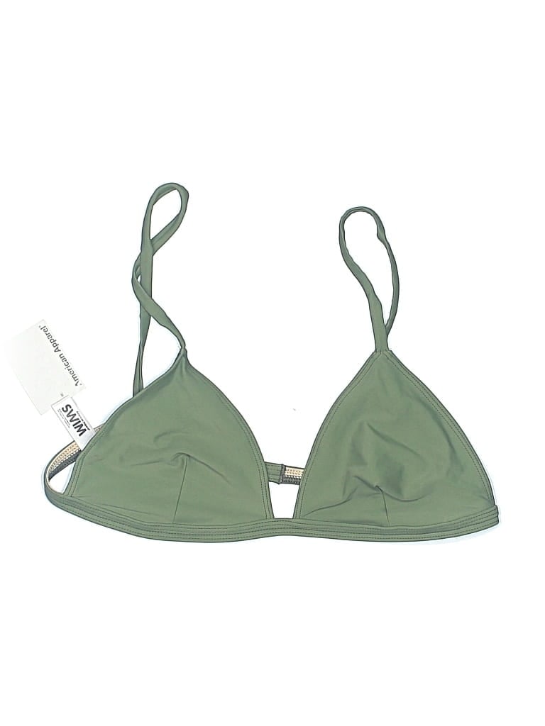American Apparel Swimsuit Top Green Swimwear In Green