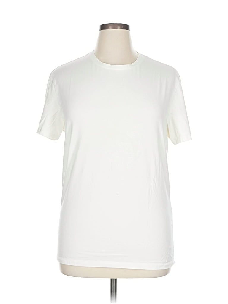 Pre-owned Inc International Concepts Short Sleeve T-shirt In White