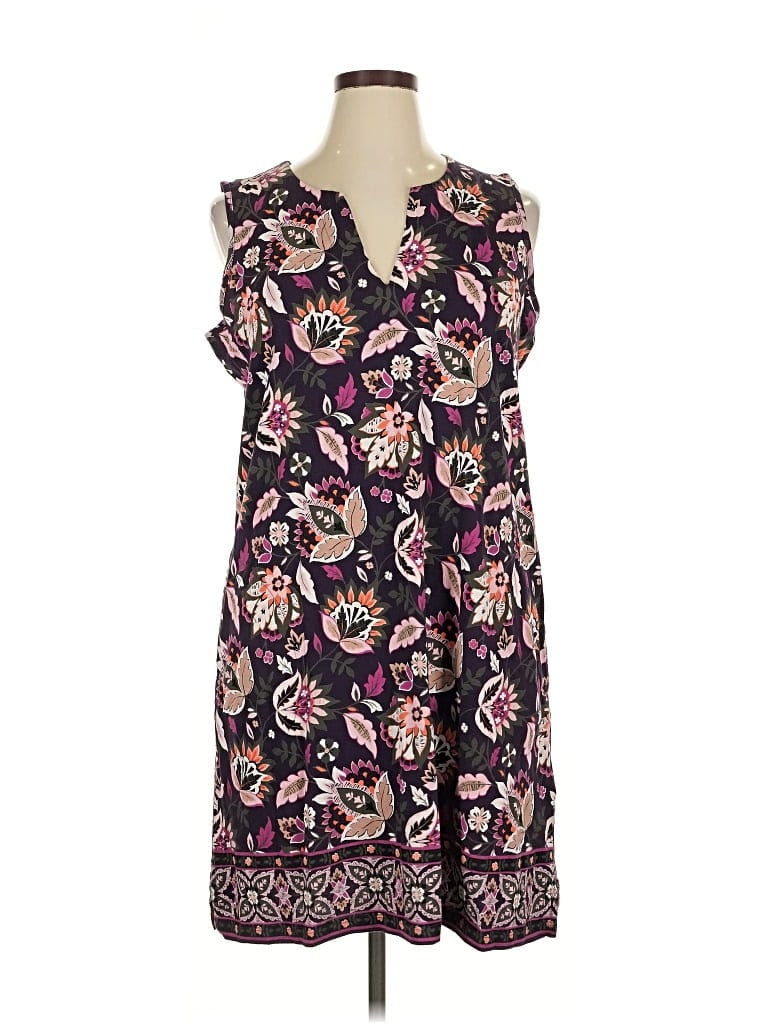 Pre-owned Lands' End Casual Dress In Purple