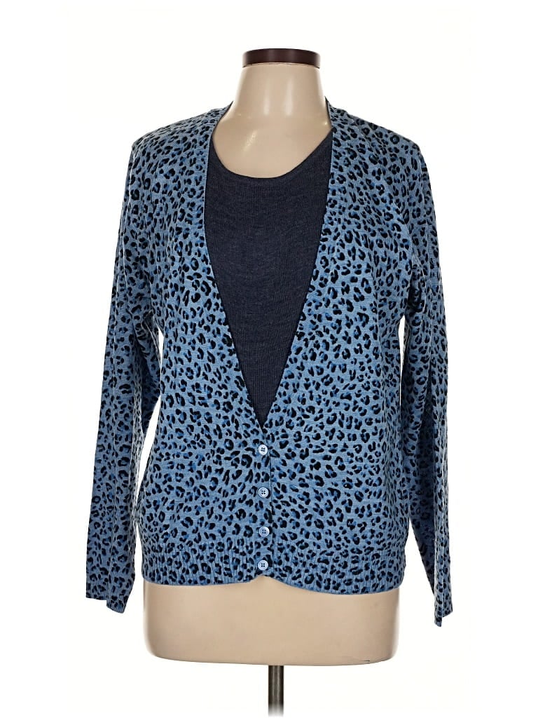 Pre-owned Cathy Daniels Cardigan Sweater In Blue